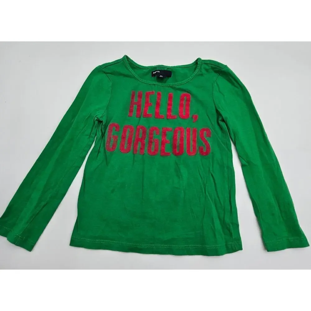 3 Piece Gap/Old Navy Girl's 4/5 Green Long Sleeve Shirts and NWT Jeans